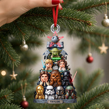 Load image into Gallery viewer, “Celebrate the Galaxy!” - Lovely Deep Space Acrylic Ornament, Personalized for All Star Wars Fans Ornament PopCulturePrints
