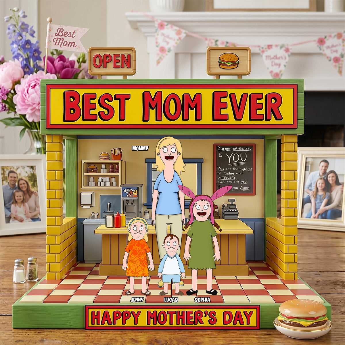 Best Mom Ever Acrylic Plaque - A Personalized Gift for Mothers, Grandmas & More Shaped Plaques PopCulturePrints