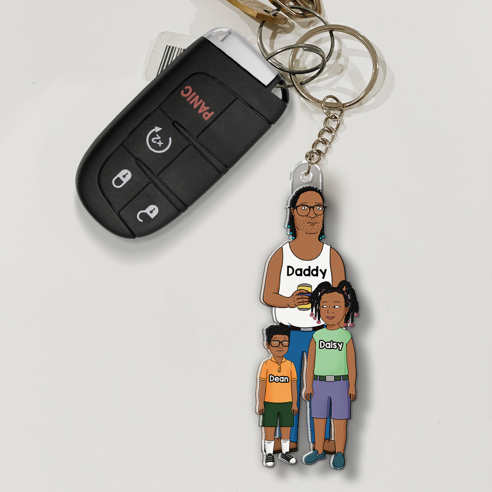 "For the Coolest Dad Ever!" - Funny Dad Acrylic Keychain - Personalized Gift for Dad & Grandpa Keychains PopCulturePrints