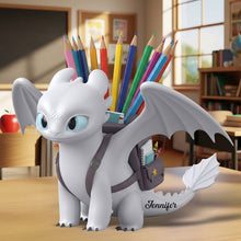 Load image into Gallery viewer, Ignite Imagination with a Personalized Mythical Creature Wooden Pen Holder - Perfect Gift for Fantasy Enthusiasts Pen Holder PopCulturePrints
