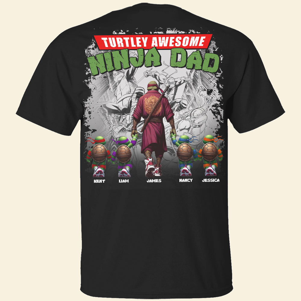 Custom Ninja Dad Shirt - Personalized Names