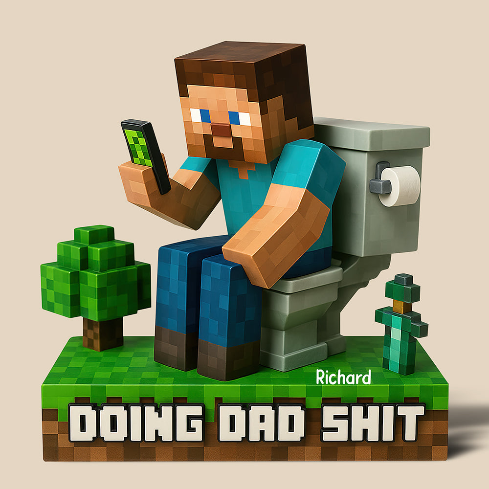 "Doing Dad Sh** - The Perfect Personalized Gift for Dads and Grandpas!" Shaped Plaques PopCulturePrints