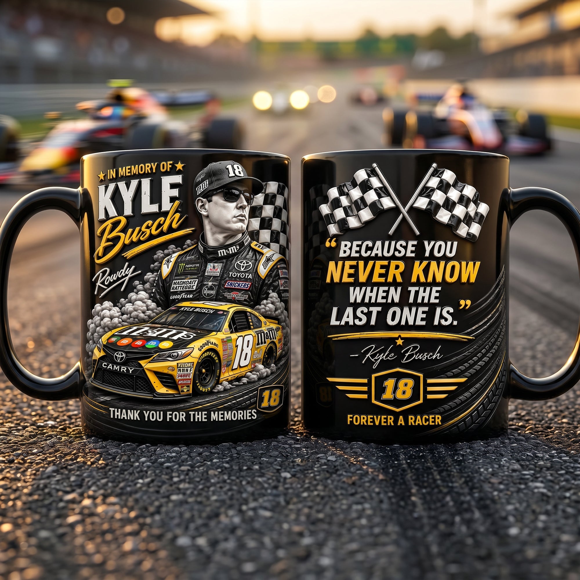 “Because You Never Know When The Last One Is.” - Personalized Racing Legend Memorial Magic Coffee Mug - Gift for Racing Lovers, Friends and Family