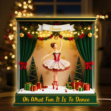 Load image into Gallery viewer, Oh What Fun It Is To Dance - Personalized Ballet Christmas Light Box Gift for Dancers Light Box PopCulturePrints
