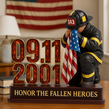 Load image into Gallery viewer, Honor The Fallen Heroes - Personalized Fallen Firefighter Plaque Gift Shaped Plaques PopCulturePrints
