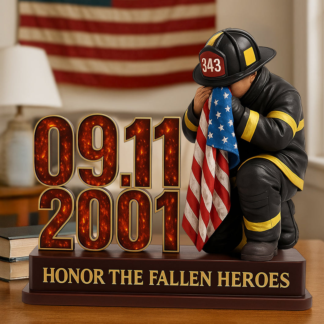 Honor The Fallen Heroes - Personalized Fallen Firefighter Plaque Gift Shaped Plaques PopCulturePrints