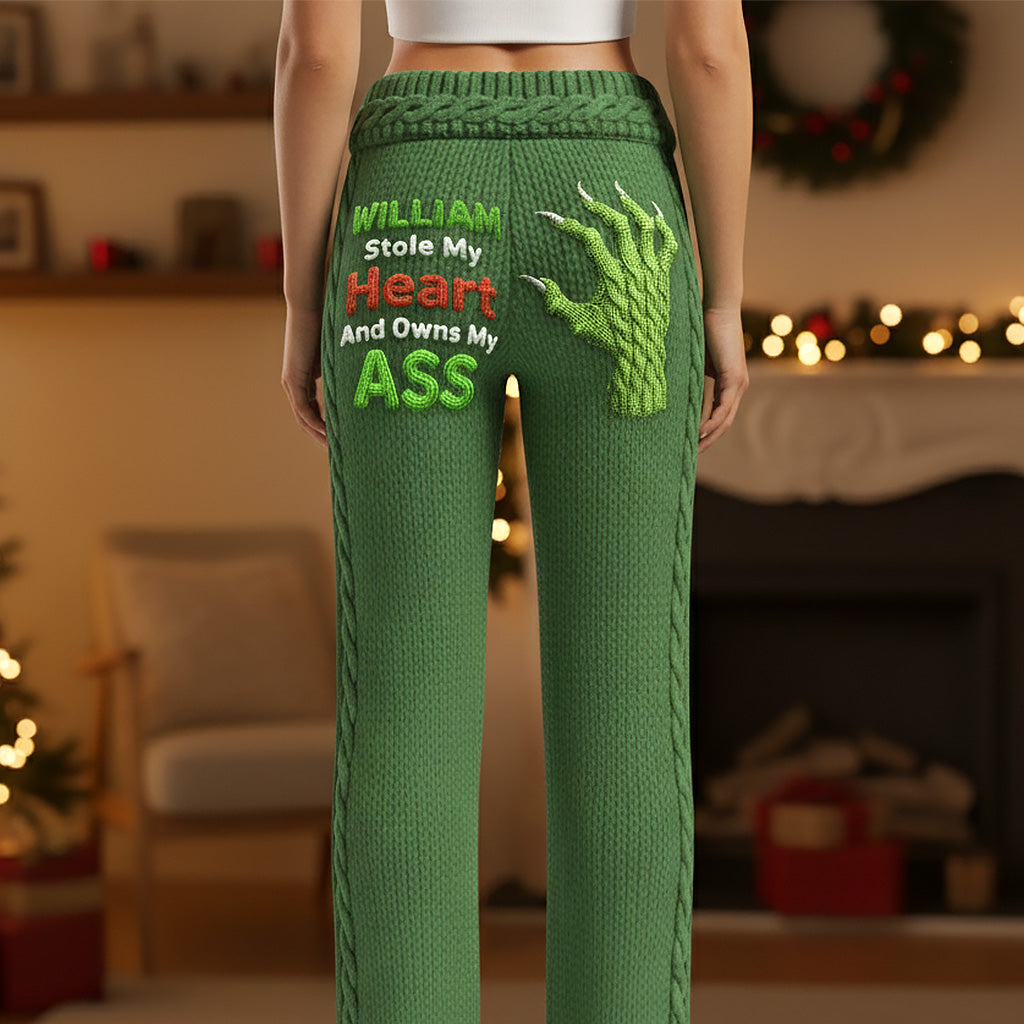 "William Stole My Heart and Owns My Ass" - Personalized Pajama Pants - Unique Gift for Her Pajama Pant PopCulturePrints