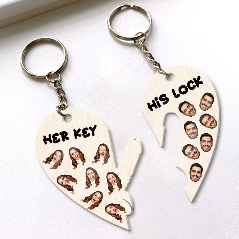 Personalized Couple Keychains – Her Key & His Lock Keychains PopCulturePrints