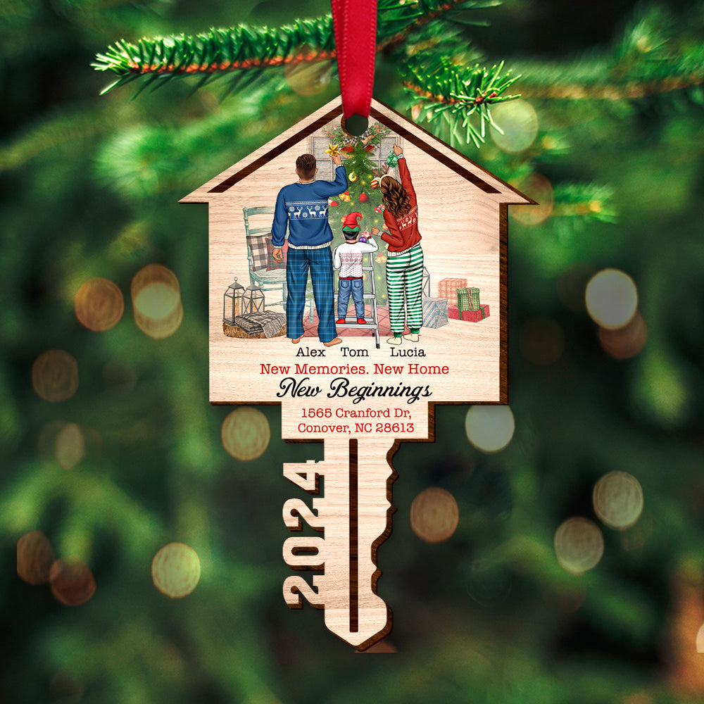 Personalized New Home Christmas Ornament – Custom Family Gift Ornament PopCulturePrints