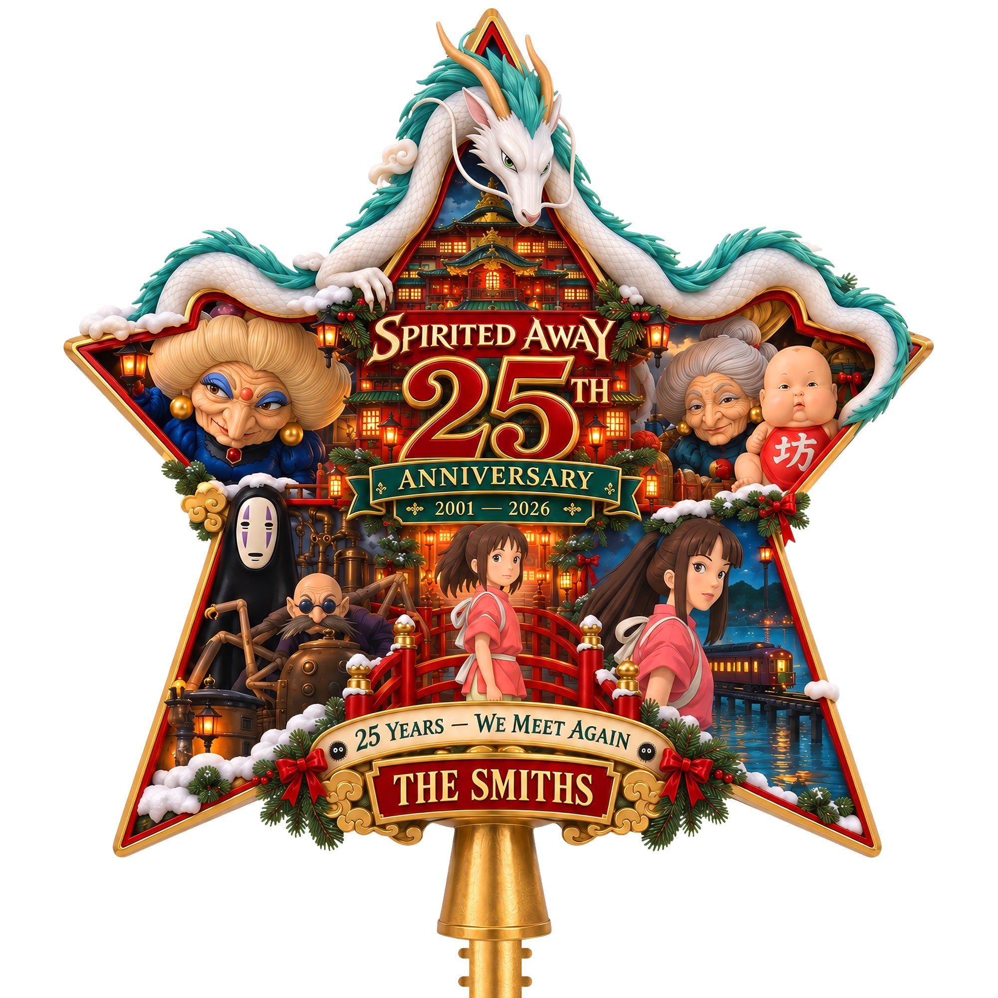 Celebrate the Magic: Personalized Mystery Shadowland Tree Topper - Unique Gift for Anime Lovers