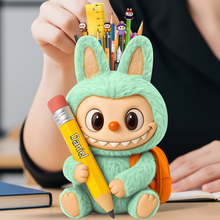 Load image into Gallery viewer, Fluffy Buddy Wooden Pen Holder - Your Personalized Gift for Kids Pen Holder PopCulturePrints

