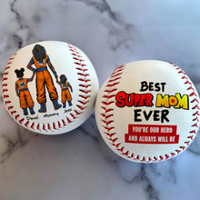 Load image into Gallery viewer, You&#39;re Our Hero: Best Super Mom Ever - Personalized Baseball for Mom Baseball PopCulturePrints
