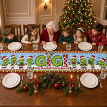 Load image into Gallery viewer, My Grandkids Stole My Heart - Personalized Christmas Table Runner for Grandma Quilted Table Runner PopCulturePrints
