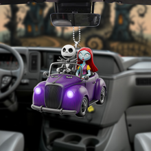 Load image into Gallery viewer, Forever Ride Car Ornament - Personalized Gift for Couples Ornament PopCulturePrints
