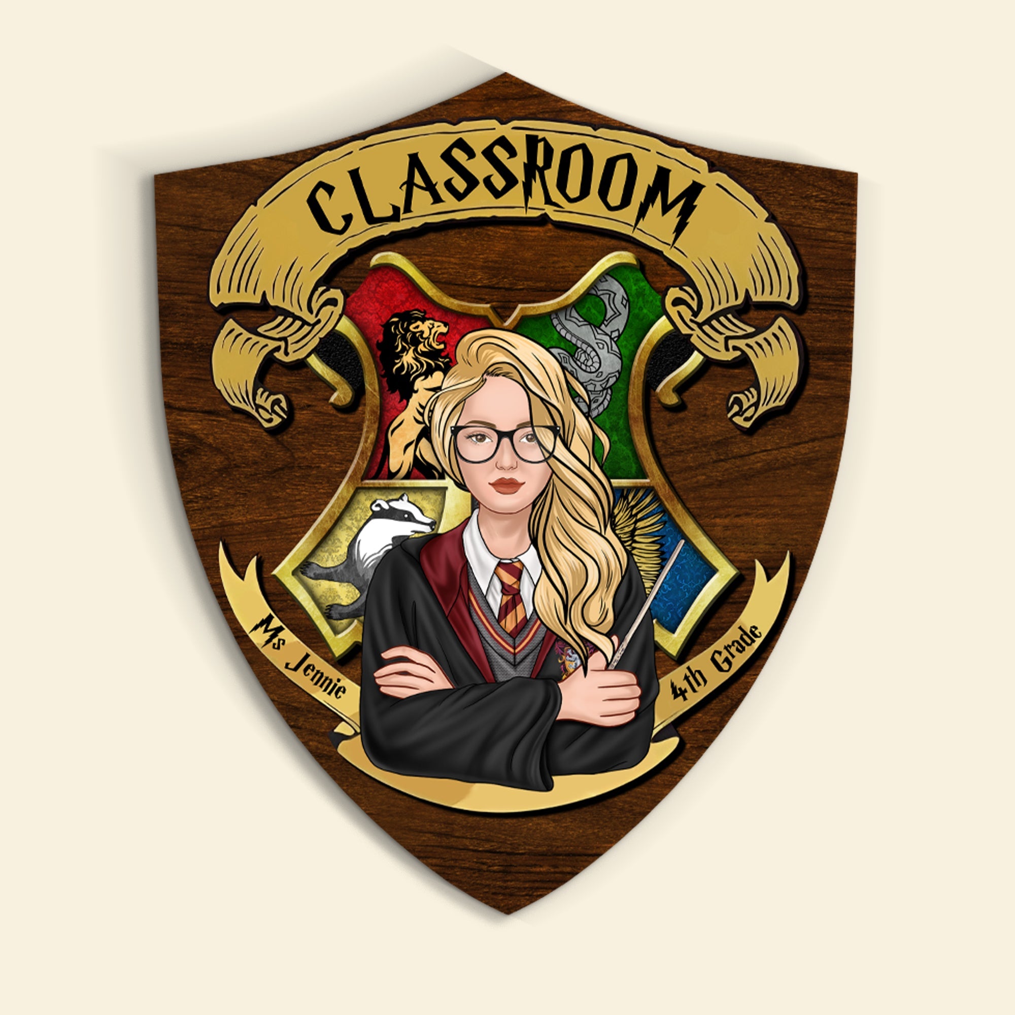 Personalized Harry Potter Classroom Door Sign