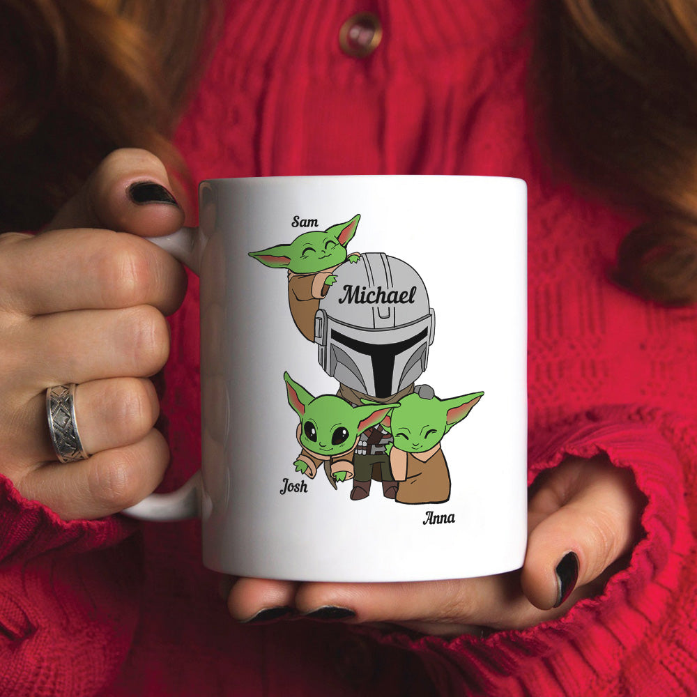 Personalized Yoda Best Husband Mug - Custom Names Coffee Mug PopCulturePrints