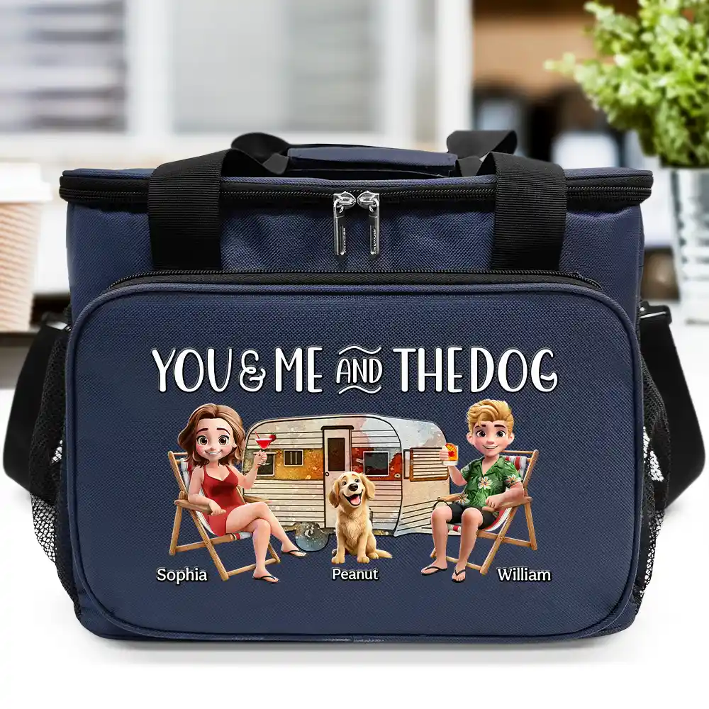 You & Me and The Dog - Personalized Lunch Bag, Cooling Tote Lunch Bag, Cooling Tote PopCulturePrints