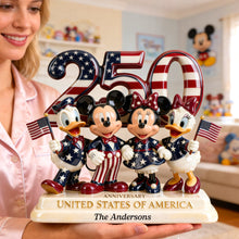 Load image into Gallery viewer, Celebrate 250 Years of Joy - 250th Anniversary Patriotic Family Acrylic Plaque - Personalized Gift for Family &amp; Friends Shaped Plaques PopCulturePrints
