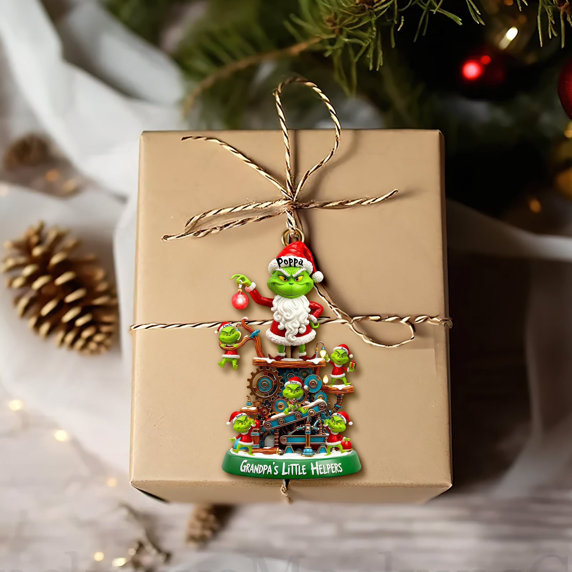 “Grandma’s Little Helpers”—A Heartwarming Personalized Ornament for Grandparents Ornament PopCulturePrints
