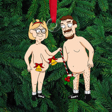 Load image into Gallery viewer, Personalized Naughty Couple Ornament - Funny Christmas Gift for Valentine&#39;s Day Gifts Ornament PopCulturePrints
