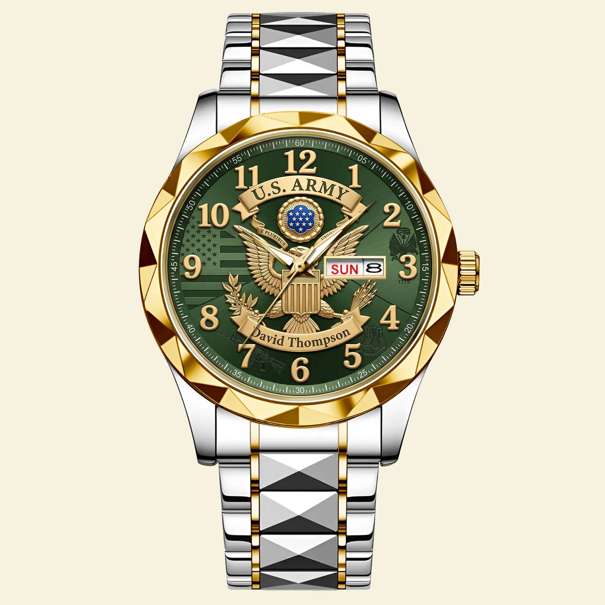 Honor and Celebrate - Military Pride Men's Watch, Personalized Gift for Veterans Men's Watch PopCulturePrints