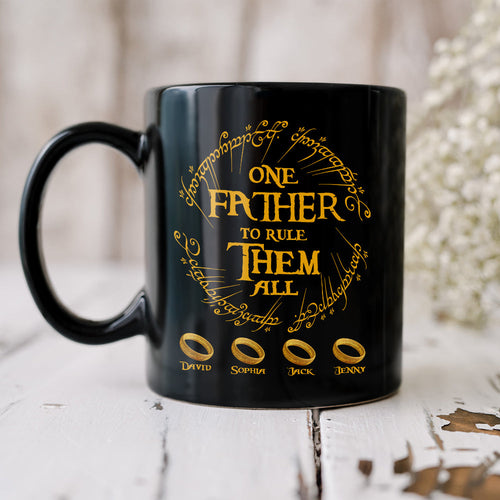 Personalized 'One Father to Rule Them All' Mug Coffee Mug PopCulturePrints