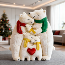 Load image into Gallery viewer, Embrace the Love: Ice Bear Family Hugging Pillow - Personalized Gifts for Families Pillow PopCulturePrints
