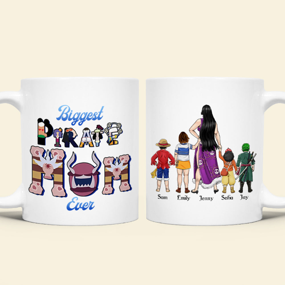 Biggest Pirate Mom Personalized Coffee Mug - Perfect Mother's Day Gift Coffee Mug PopCulturePrints