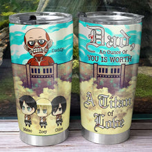 Load image into Gallery viewer, Dad, You&#39;re A Titan Of Love - Personalized Tumbler Gift Tumbler Cup PopCulturePrints
