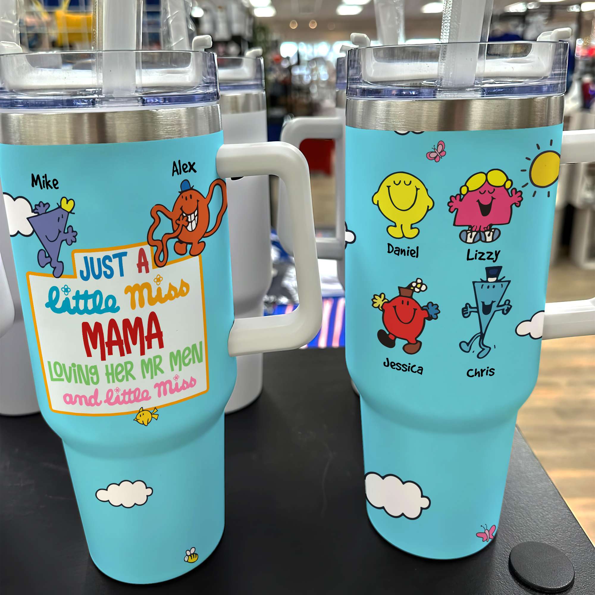 Custom Little Miss Mama Tumbler - Personalized Mr. Men & Little Miss Gift for Mother's Day Tumbler Cup PopCulturePrints