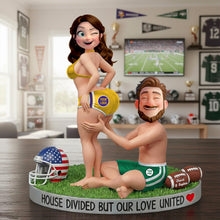 Load image into Gallery viewer, House Divided But Our Love United - Sport Couple Love Acrylic Plaque | Personalized Gift for Couples Shaped Plaques PopCulturePrints
