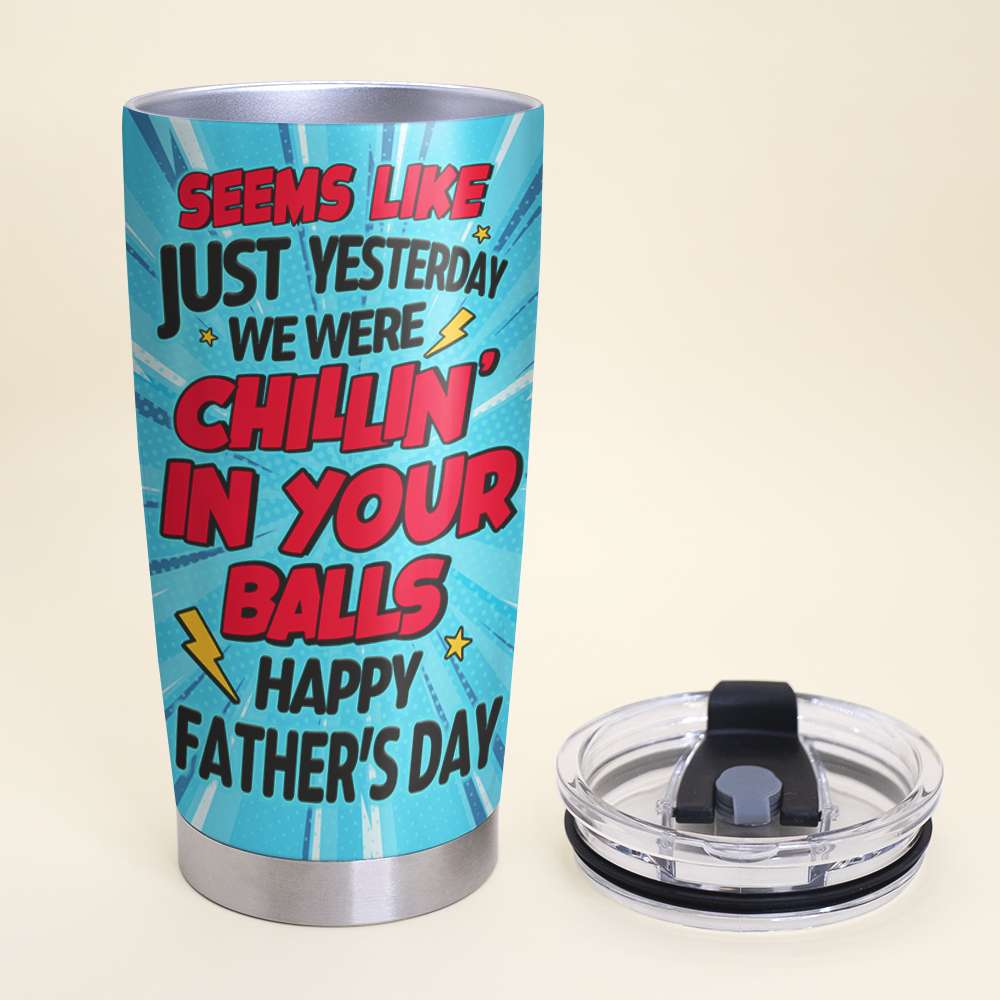 Funny Personalized Superhero Tumbler - Happy Father's Day Gift Coffee Mug PopCulturePrints