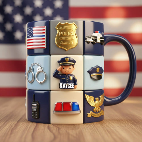 “Serve and Protect” - Personalized Police Coffee Accent Mug Coffee Mug PopCulturePrints