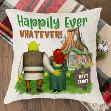 Load image into Gallery viewer, Happily Ever Whatever Personalized Couple Pillow Pillow PopCulturePrints
