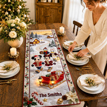 Load image into Gallery viewer, Bring Joy to Your Family with Our Christmas Mouse Family Table Runner - Personalized Gift for Everyone
