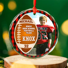 Load image into Gallery viewer, Personalized Football Player Christmas Ornament Ornament PopCulturePrints
