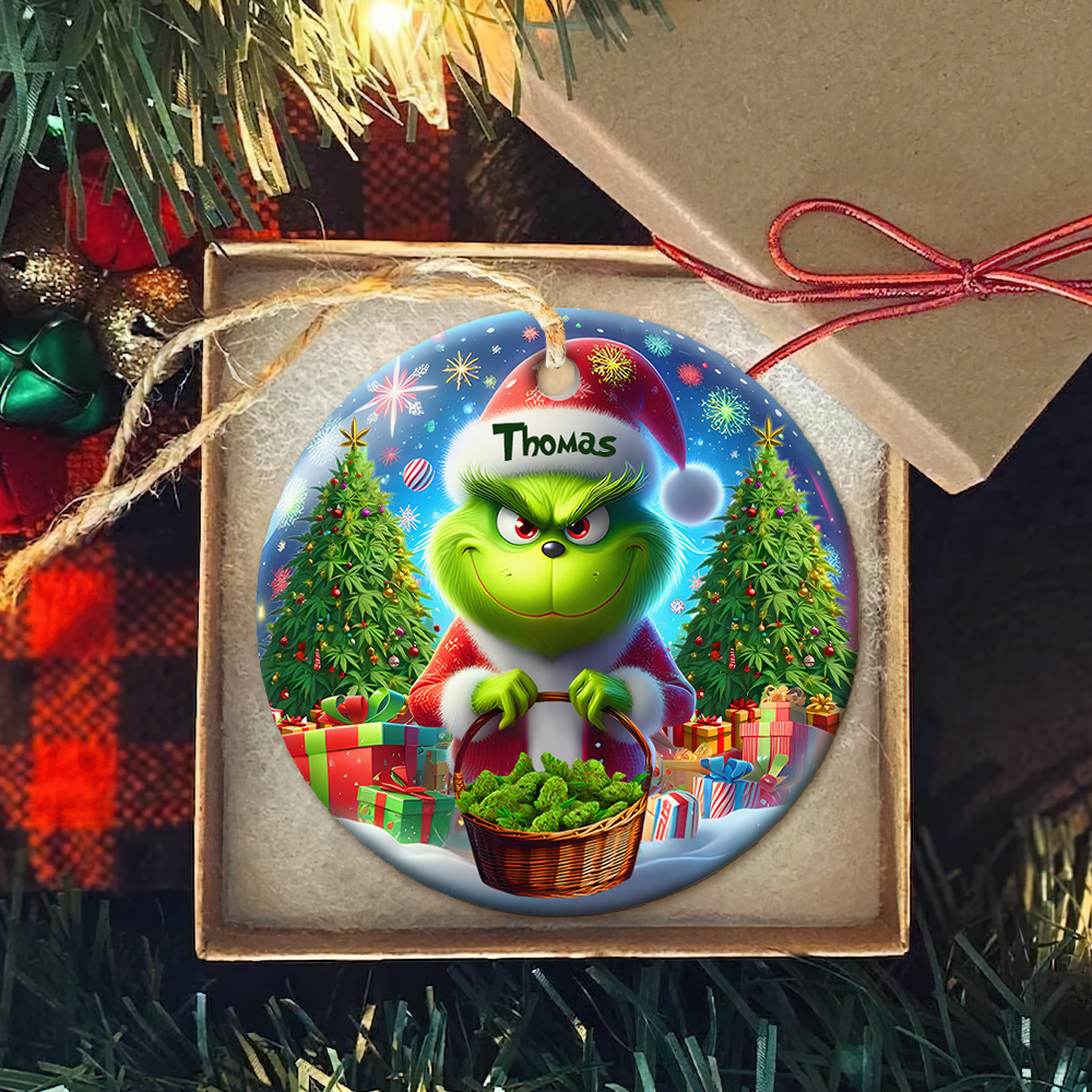 Personalized 420 Christmas Ornament for Weed Enthusiasts Ornament PopCulturePrints