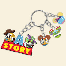 Load image into Gallery viewer, Personalized Dad Keychain - Pop Culture Charm Keychains PopCulturePrints
