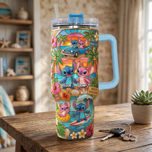 Load image into Gallery viewer, Couple Summer Vibes 40oz Tumbler With Handle - Personalized Gift for Couples
