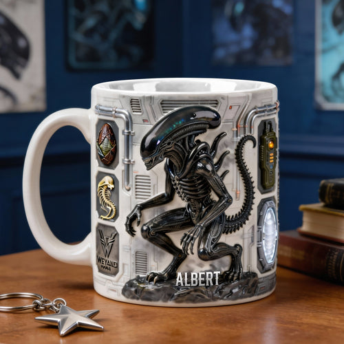 “Unleash Your Inner Sci-Fi Fan!” - Personalized Sci-Fi Creature Mug - Unique Gift for Him, Her, Sci-Fi Enthusiasts Coffee Mug PopCulturePrints