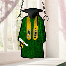 Load image into Gallery viewer, Personalized Graduation Gown Suncatcher Ornament - Customizable 2024 Gift Suncatcher PopCulturePrints
