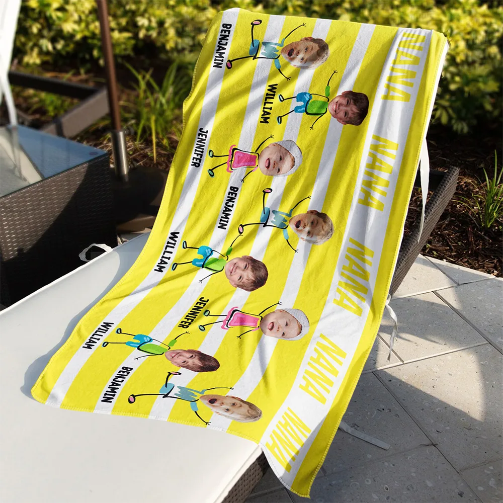 “The Ultimate Beach Fun!” - Custom Beach Towel for Moms, Aunts & Grandmas Beach Towel PopCulturePrints