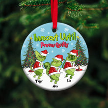 Load image into Gallery viewer, Personalized Grumpy Green Cat Lover Christmas Ornament
