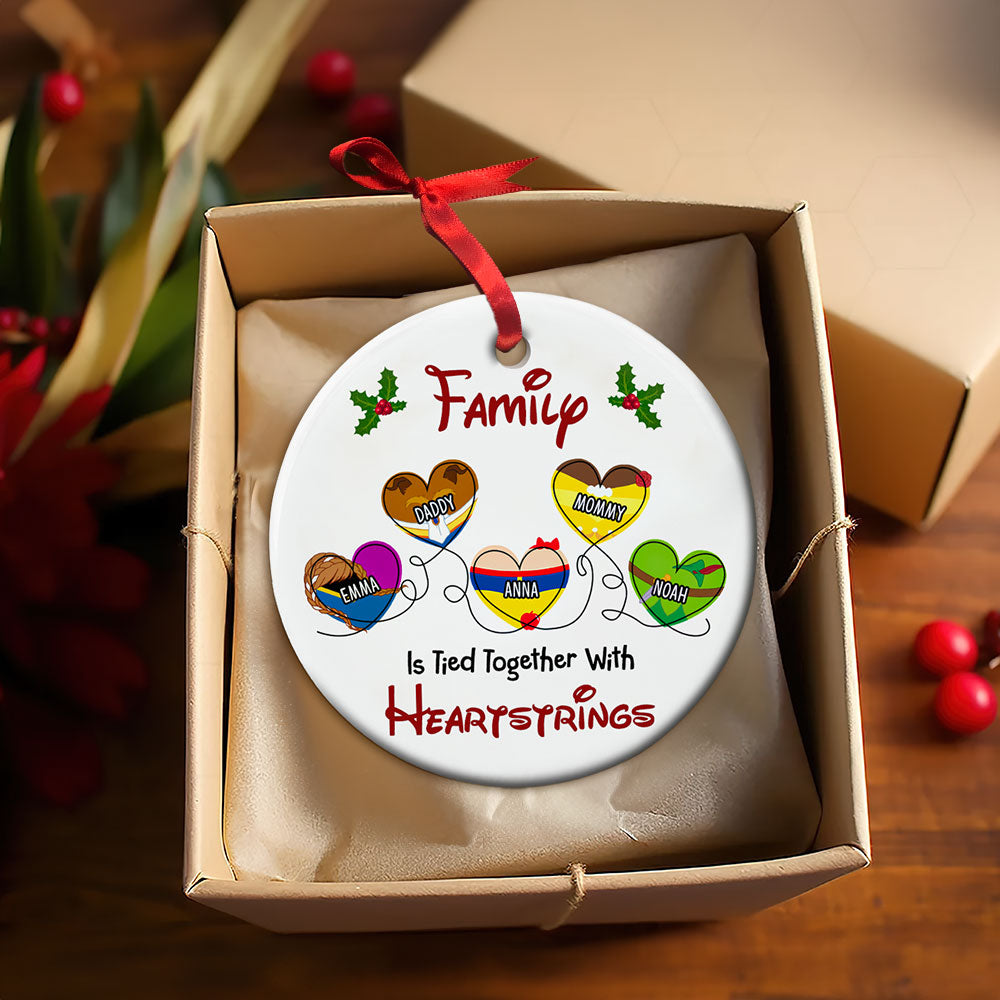 Custom Family Heartstrings Ornament Ornament PopCulturePrints