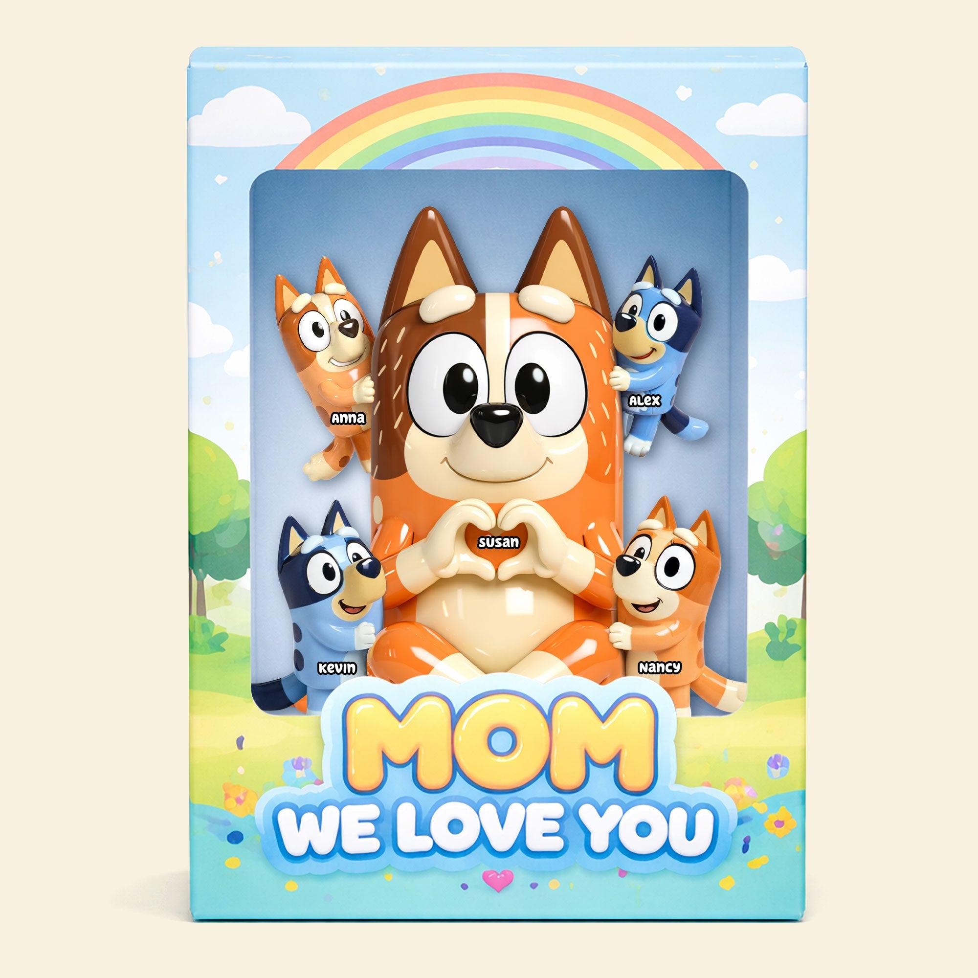 We Love You, Mom! - Personalized Acrylic Plaque for the Perfect Family Gift Shaped Plaques PopCulturePrints