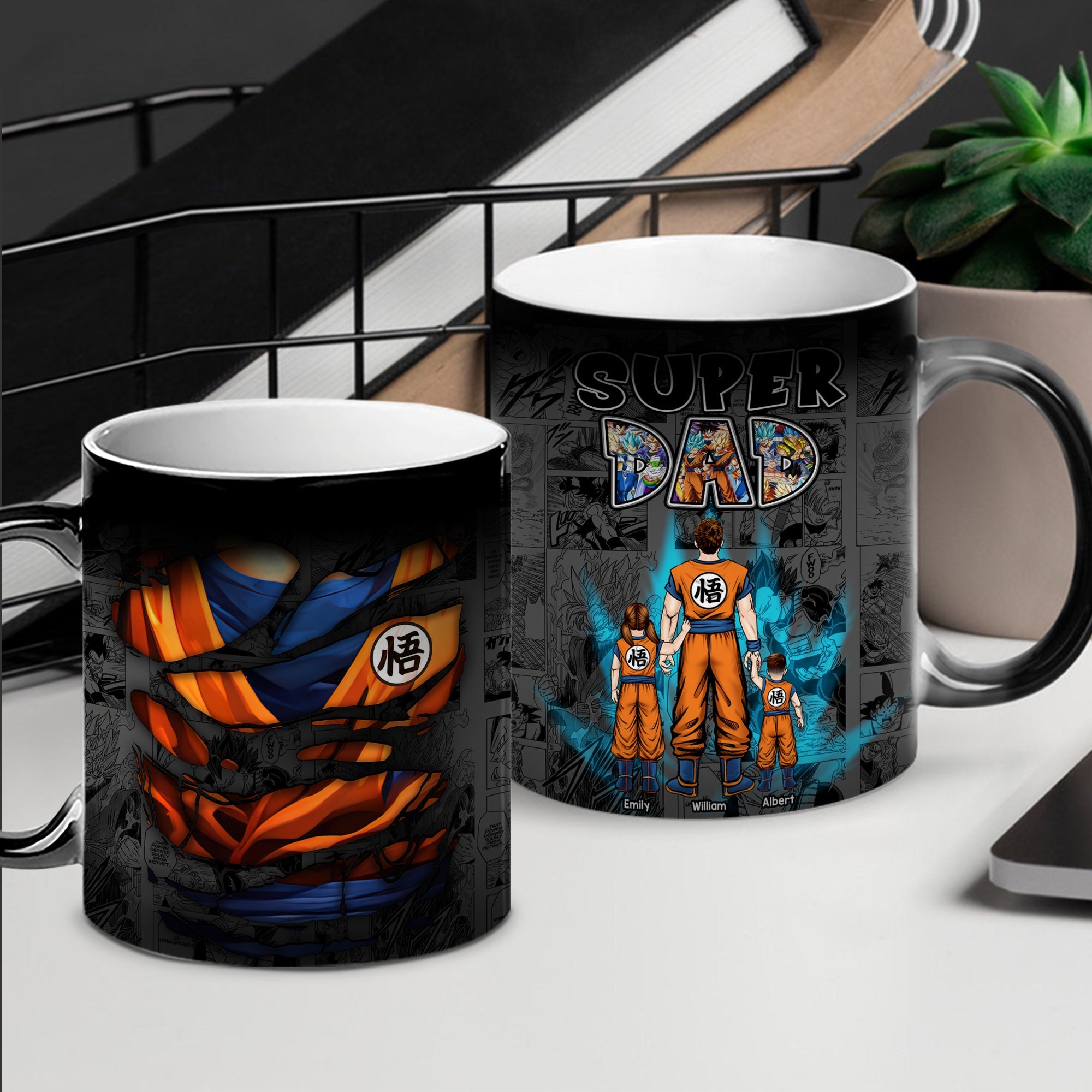 “You’re the Super Dad!” – Customizable Magic Mug - Perfect Gift for Dads and Grandpas Coffee Mug PopCulturePrints