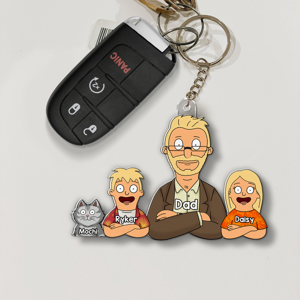 “The Best Grill Master: Personalized for Dad!” - Grill Master Dad Acrylic Keychain - Perfect Custom Gift for Father's Day, Grandpa, and More Keychains PopCulturePrints