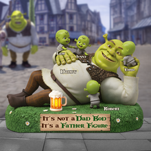 Load image into Gallery viewer, It&#39;s Not a Dad Bod, It&#39;s a Father Figure - Personalized Green Dad Bod Plaque Shaped Plaques PopCulturePrints
