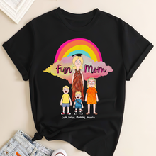 Load image into Gallery viewer, “A Fun Mom is the Best Mom” - Personalized T-Shirt for Mom - Custom Gift for Mom and Grandma Shirts PopCulturePrints
