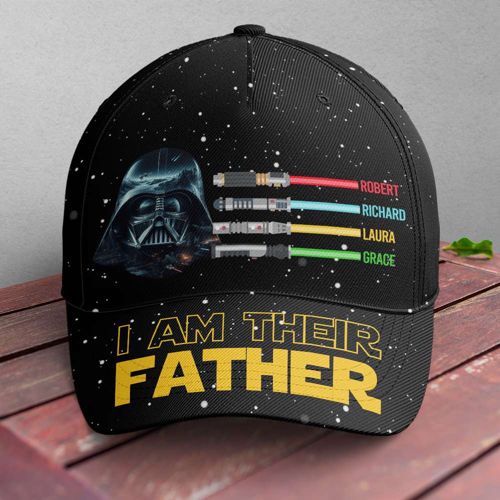 Personalized Star-Themed Cap for Dad - Custom Names